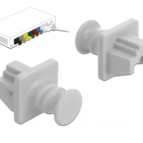 כיסוי נגד אבק עבור שקע רשת RJ45 עם אחיזה סט 10 יח' צבע לבן DELOCK | 86507
