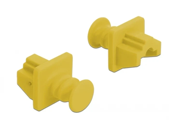 כיסוי נגד אבק עבור שקע רשת RJ45 עם אחיזה סט 10 יח' צבע צהוב DELOCK | 86511