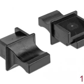 כיסוי נגד אבק עבור שקע רשת RJ45 עם אחיזה סט 10 יח' צבע שחור DELOCK | 64020