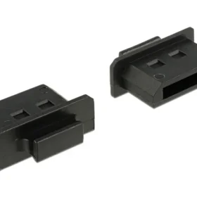 כיסוי נגד אבק עם אחיזה לשקע DisplayPort סט 10 יח' בצבע שחור DELOCK | 64025
