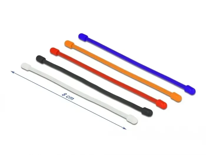 מקל כיפוף גומי גמיש עמיד בחום 150 מעלות - סט 10 יח' DELOCK | 18970