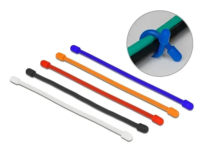 מקל כיפוף גומי גמיש עמיד בחום 150 מעלות - סט 10 יח' DELOCK | 18971