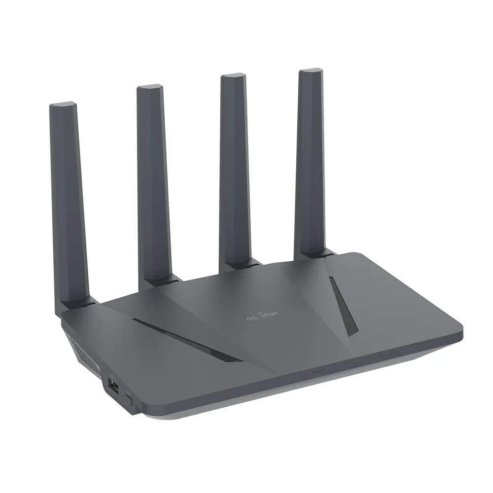 נתב אלחוטי Wi-Fi 6 מאובטח ומהיר במיוחד לבית או למשרד GL-iNet | GL-AX1800 | MEET FLINT