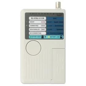 טסטר לבדיקת כבלי רשת USB / BNC / RJ12 / RJ45 בצבע לבן DELOCK | 86106