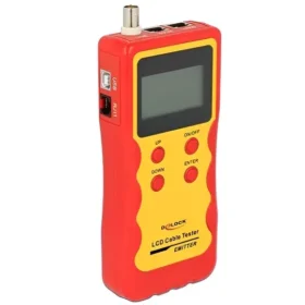 טסטר מקצועי לבדיקת כבלי רשת USB / BNC / RJ12 / RJ45 עם צג LCD בצבע אדום DELOCK | 86108