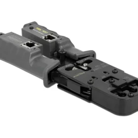 לוחץ כבל רשת או טלפון מקצועי RJ45+RJ10+RJ12/11+6P DEC משולב עם טסטר לבדיקת כבלי רשת DELOCK | 90511