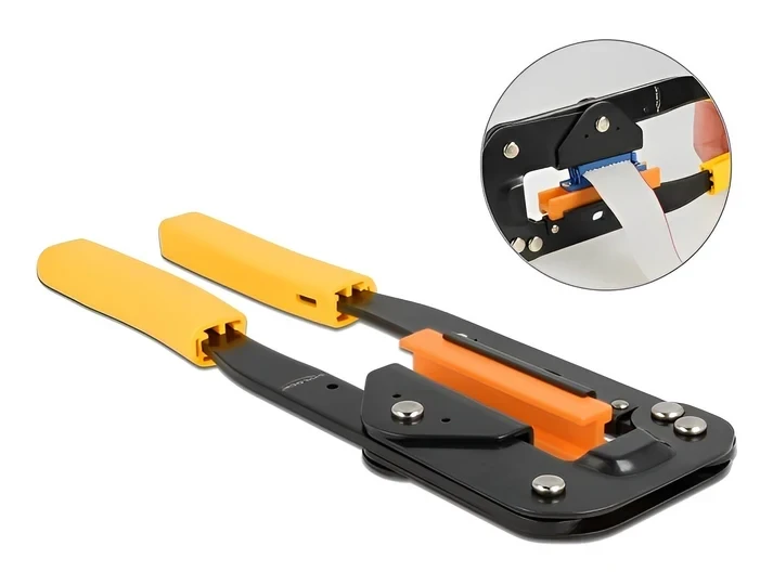 לוחץ מקצועי למחברי בידוד D-Sub או IDC דגם D86830 בצבע צהוב DELOCK | 86830