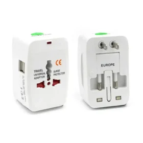 מתאם חשמל אוניברסלי לנסיעות בצבע לבן Universal Travel Adaptor | UNIADT