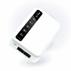 נתב תעשייתי בדרגה 4G LTE ל-Wi-Fi תוכנן להגנת פרטיות בצבע שחור GL-iNet | GL-MiFi | MEET GL-MiFi