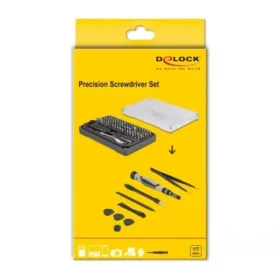 ערכת ביטים מדויקים S2 tool steel סט 117 יח' בצבע שחור DELOCK | 64168