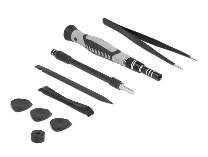 ערכת ביטים מדויקים S2 tool steel סט 117 יח' בצבע שחור DELOCK | 64168
