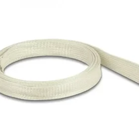 שרוול גמיש סיבים Nomex להגנה תרמית על כבלים עמיד בטמפרטורה 196°C- עד 350°C אורך 2 מטר בצבע לבן DELOCK | 20894