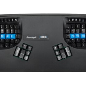 מקלדת ארגונומית מפוצלת בצבע שחור Kinesis | Advantage2