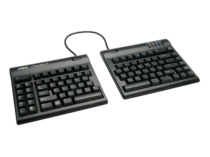 מקלדת ארגונומית מפוצלת בצבע שחור Kinesis | Freestyle2 for PC