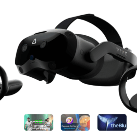 משקפי VR מקצועי עם מצב DisplayPort כולל מעקב עיניים בצבע שחור VIVE | VIVE Focus Vision