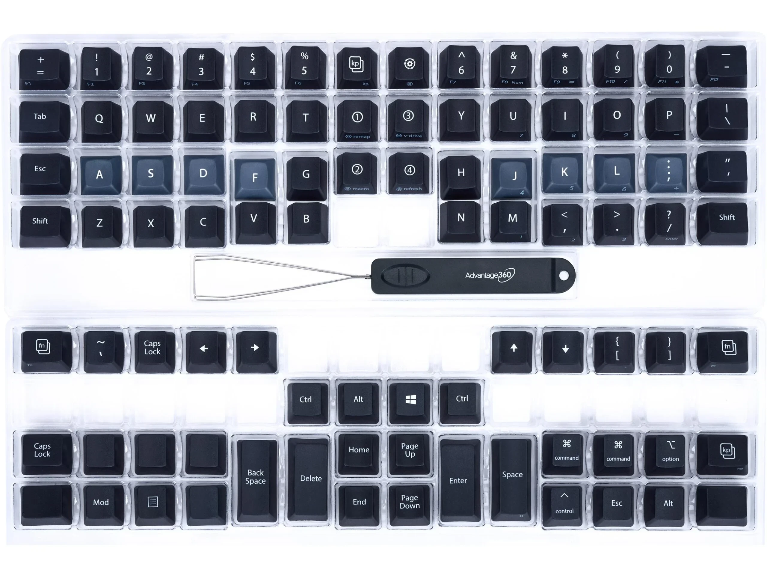 ערכת מקשים פרימיום Kinesis | Advantage360 QWERTY PBT Keycaps
