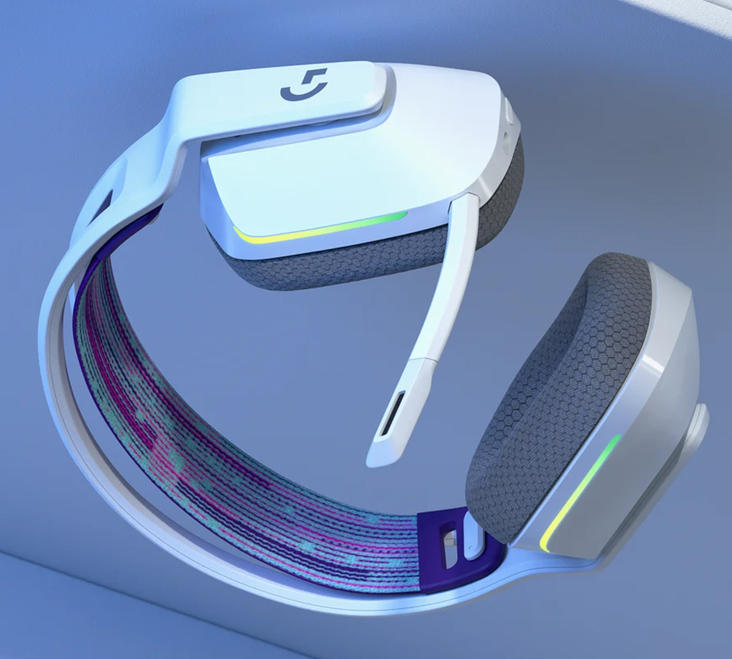 אוזניות גיימינג מקצועיות ותאורה RGB חיבור Wireless כולל מיקרופון Logitech | G733