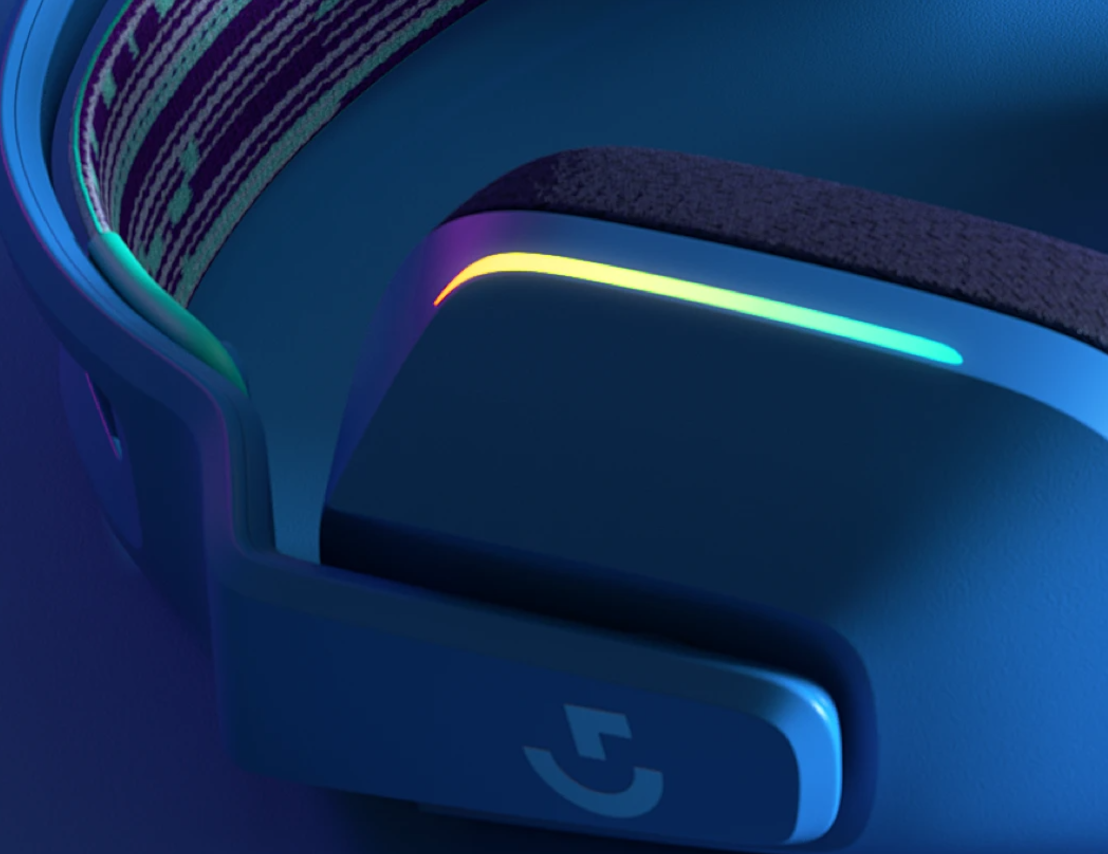 אוזניות גיימינג מקצועיות ותאורה RGB חיבור Wireless כולל מיקרופון Logitech | G733