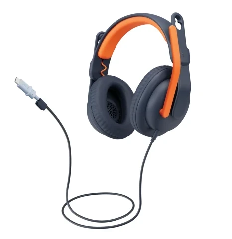 אוזניות מקצועיות כולל מיקרופון חיבור AUX/USB-C אלחוטי כולל כבל באורך 1.2 מטר Logitech | Logitech Zone Learn