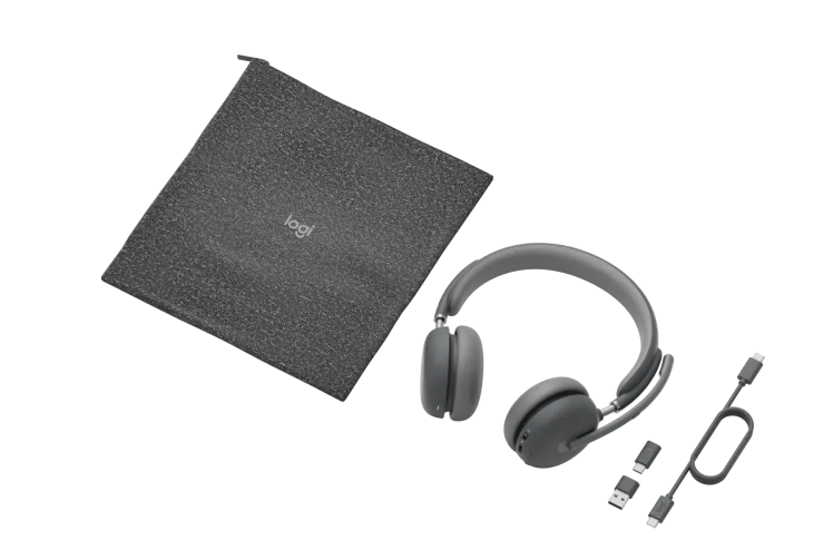 אוזניות מקצועיות כולל מיקרופון חיבור USB-C אלחוטי כולל כבל באורך 1 מטר Logitech | Zone 950