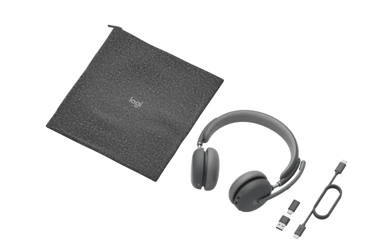 אוזניות מקצועיות כולל מיקרופון חיבור USB-C אלחוטי כולל כבל באורך 1 מטר Logitech | Zone 950