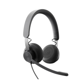 אוזניות מקצועיות כולל מיקרופון חיבור USB-C/USB אלחוטי כולל כבל באורך 1 מטר Logitech | Zone 750