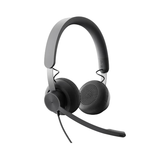 אוזניות מקצועיות כולל מיקרופון חיבור USB-C/USB אלחוטי כולל כבל באורך 1 מטר Logitech | Zone 750