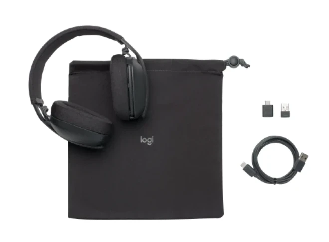 אוזניות מקצועיות כולל מיקרופון חיבור USB-C/USB/Bluetooth אלחוטי כולל כבל באורך 1.3 מטר Logitech | Zone Vibe 125