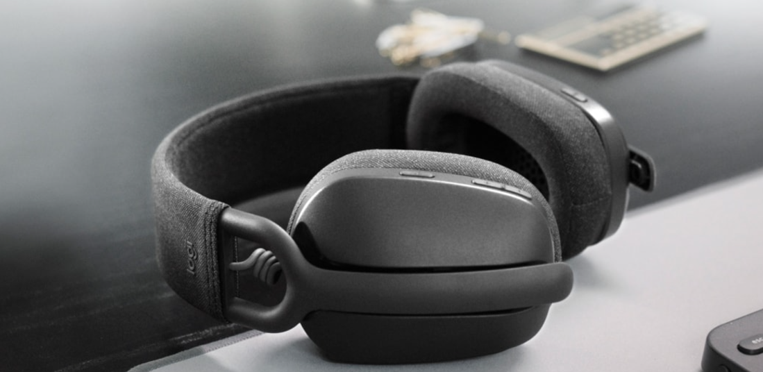 אוזניות מקצועיות כולל מיקרופון חיבור USB-C/USB/Bluetooth אלחוטי כולל כבל באורך 1.3 מטר Logitech | Zone Vibe 125