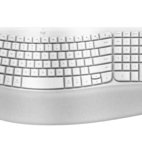 מקלדת ארגונומית לMAC כולל תומך לכף היד חיבור אלחוטי Logitech | Wave Keys for Mac