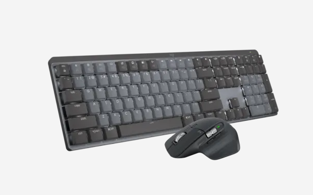 מקלדת ועכבר ארגונומיים הכולל 7 לחצנים חיבור USB אלחוטי טווח 10 מטר Logitech | MX Mechanical Combo