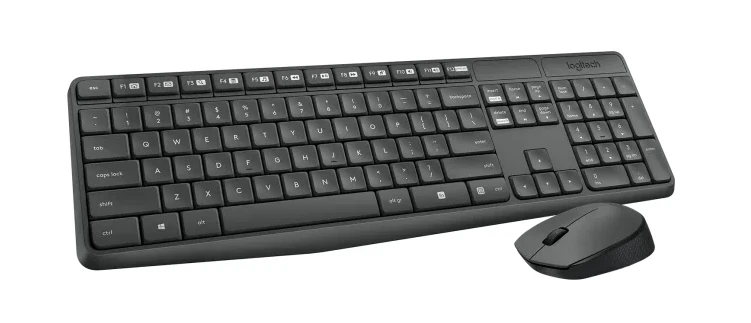 קיט מקלדת + עכבר הכולל 3 לחצנים חיבור USB אלחוטי טווח 10 מטר Logitech | MK235 Wireless Keyboard and Mouse Combo