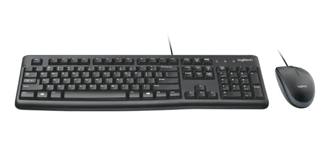 קיט מקלדת + עכבר הכולל 3 לחצנים חיבור USB חוטי טווח 10 מטר Logitech | MK120 Corded Keyboard and Mouse Combo