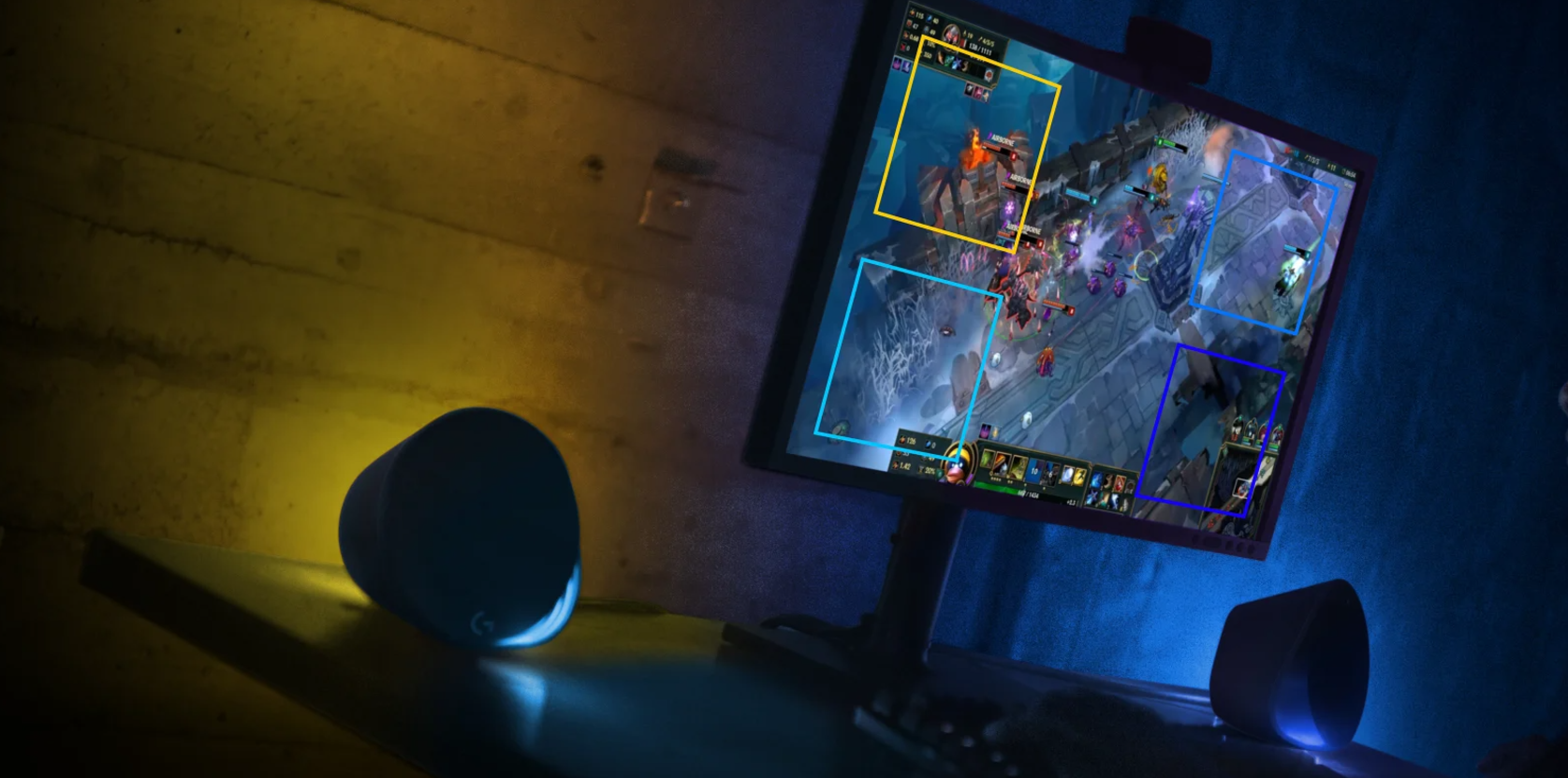 רמקול עם סאב ותאורה RGB חיבור Wireless בצבע שחור Logitech | G560