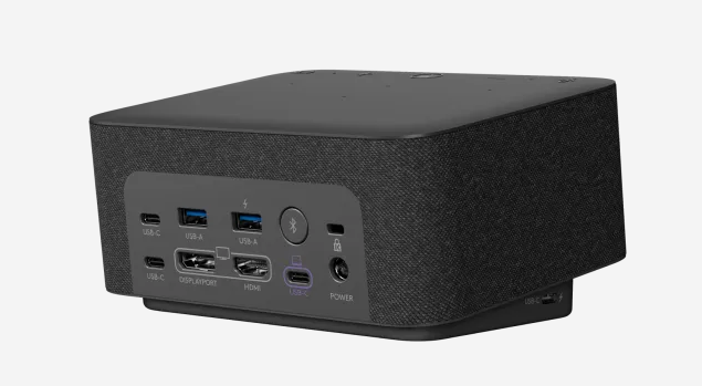 רמקולים למחשב עם תחנת עגינה של חיבורי All-in-one USB-C חיבור בלוטוס Logitech | Logi Dock