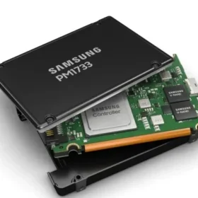 זיכרון SSD פנימי PM1733 EVT2 1.92TB 2.5" SSD PCIe 4.0 x4 DWPD 1 בצבע שחור Samsung | MZWLR1T9HBJR-00007