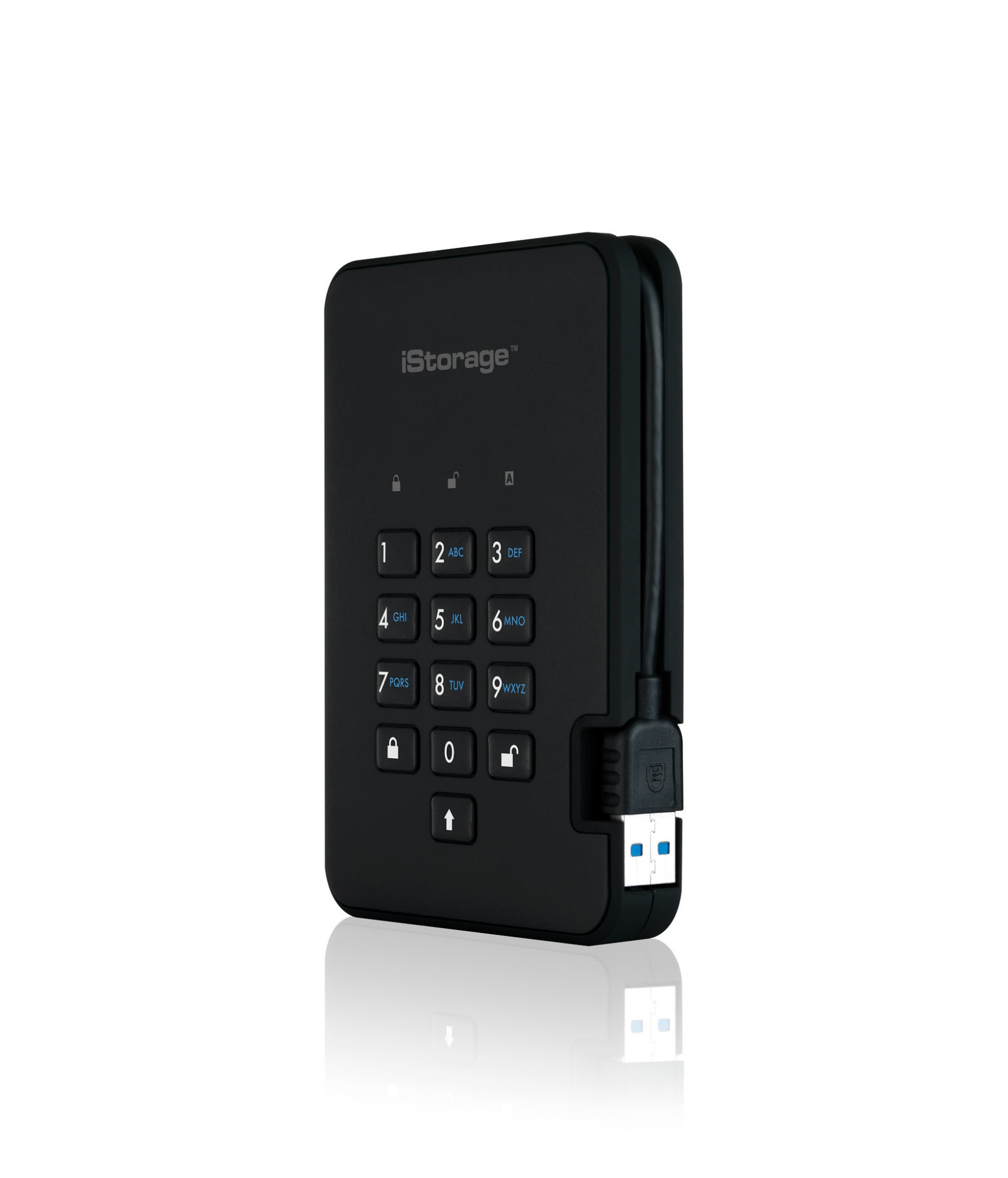 כרטיס לזיכרון נייד מוצפן מעוצב iStorage | 5060220251243 | IS-DA2-256-2000-B | diskAshur2 256-bit 2000GB - Black