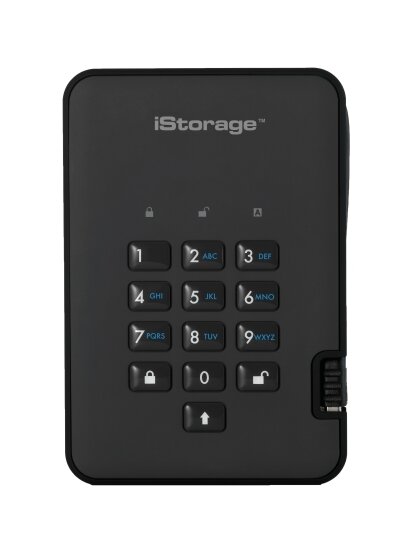 כרטיס לזיכרון נייד מוצפן מעוצב iStorage 5060220251267 IS-DA2-256-SSD-256-B diskAshur2 SSD 256-bit 256GB - Black