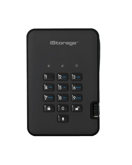 כרטיס לזיכרון נייד מוצפן מעוצב iStorage | 5060220251311 | IS-DA2-256-2000-BE | diskAshur2 256-bit 2000GB - Blue