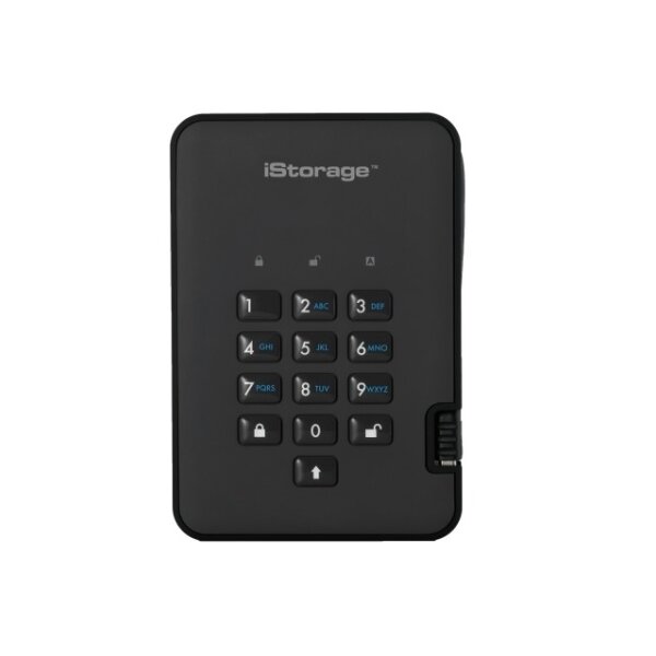 כרטיס לזיכרון נייד מוצפן מעוצב iStorage | 5060220251427 | IS-DA2-256-SSD-1000-R | diskAshur2 SSD 256-bit 1TB - Red