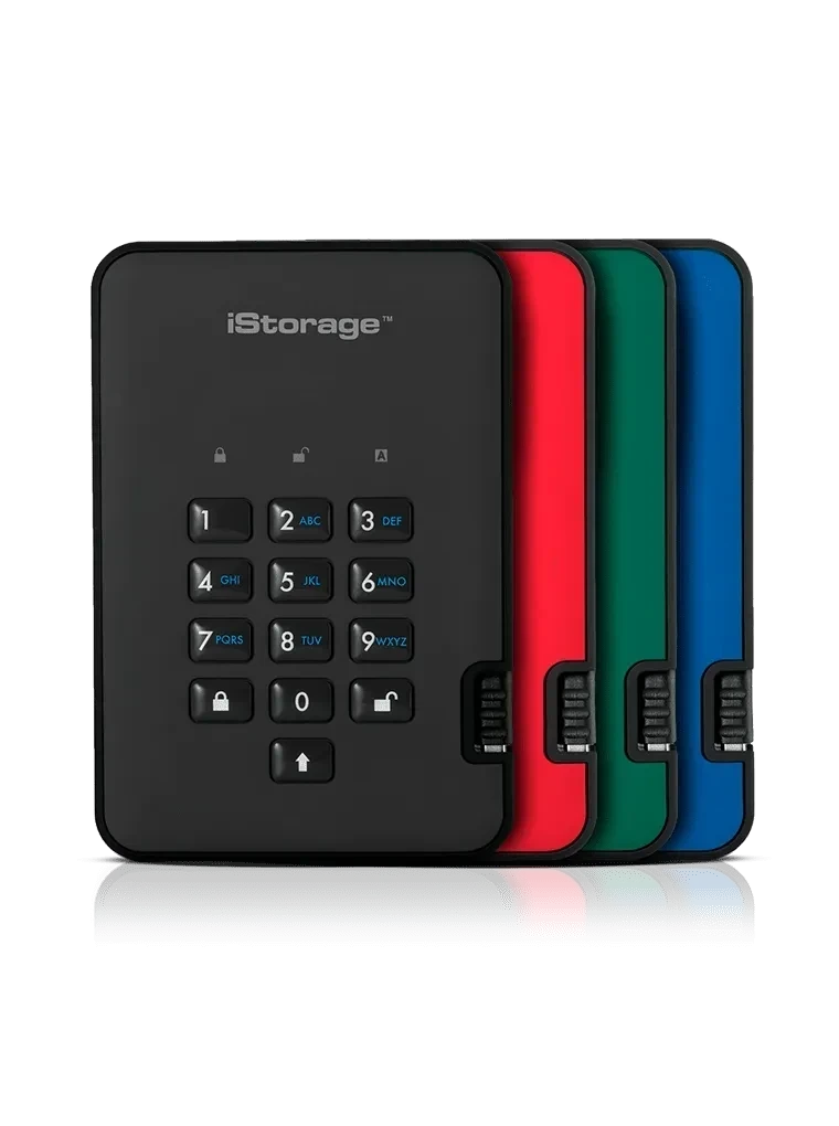 כרטיס לזיכרון נייד מוצפן מעוצב iStorage | 5060220251762 | IS-DA2-256-5000-B | diskAshur2 256-bit 5000GB - Black