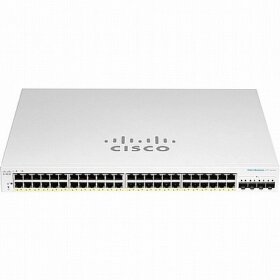 מתג חכם סיסקו 48 יציאות מתג שולחני Cisco | CBS220-48P-4G-EU | PoE | 48-Port Switch | 220 Series Smart
