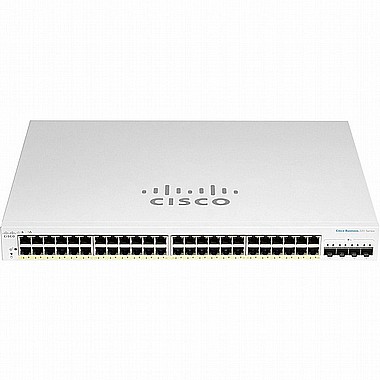 מתג חכם סיסקו 48 יציאות מתג שולחני Cisco | CBS220-48P-4G-EU | PoE | 48-Port Switch | 220 Series Smart