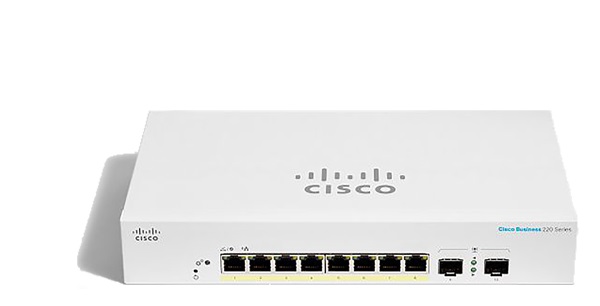 מתג חכם סיסקו 8 יציאות מתג שולחני Cisco | CBS220-8FP-E-2G-EU | PoE | 8-Port Switch | 220 Series Smart