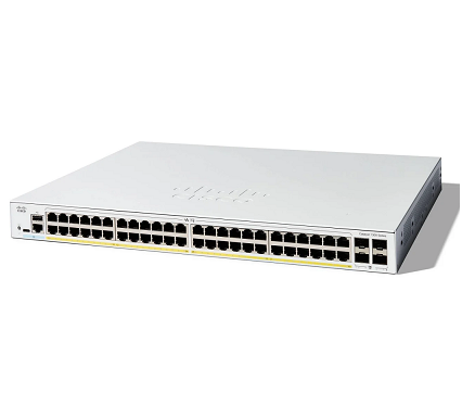 מתג סיסקו 48 יציאות מתג שולחני Cisco | C1300-48P-4G | PoE | 48-Port Switch | Catalyst 1300 Series