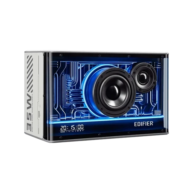 רמקול גיימינג עם אפקטים של תאורה ותאימות Bluetooth בצבע לבן Edifier | EDF286001w | QD35 - Tabletop BT Speaker w/GaN charger