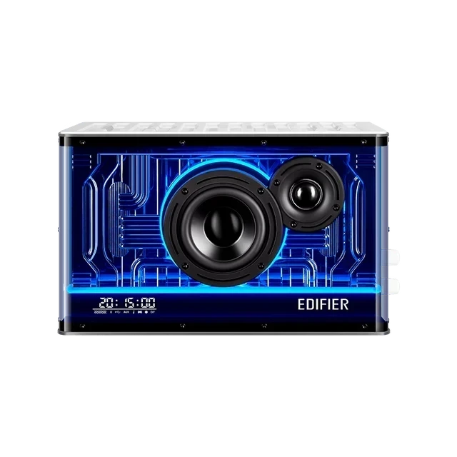 רמקול גיימינג עם אפקטים של תאורה ותאימות Bluetooth בצבע לבן Edifier | EDF286001w | QD35 - Tabletop BT Speaker w/GaN charger