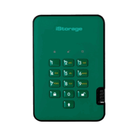 כרטיס לזיכרון נייד מוצפן מעוצב iStorage | 5060220254664 | IS-DA3-256-SSD-16000-GN | diskAshur3 SSD 256-bit 16TB - Green