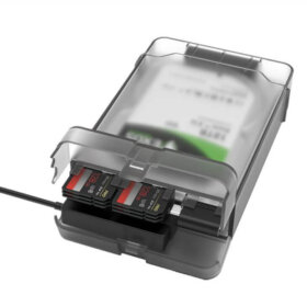 2.5″ / 3.5″ SATA Hard Drive Enclosure with SD Card Storage