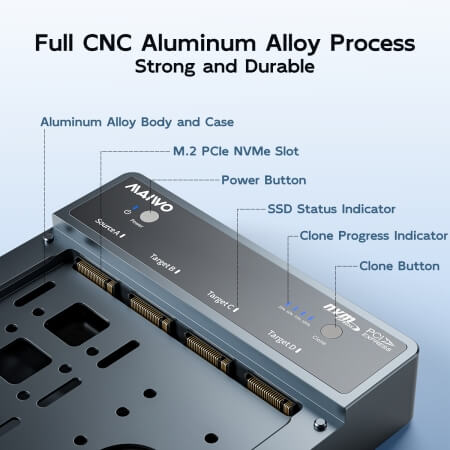 4 Bay M.2 NVMe SSD Enclosure – תמונה 5